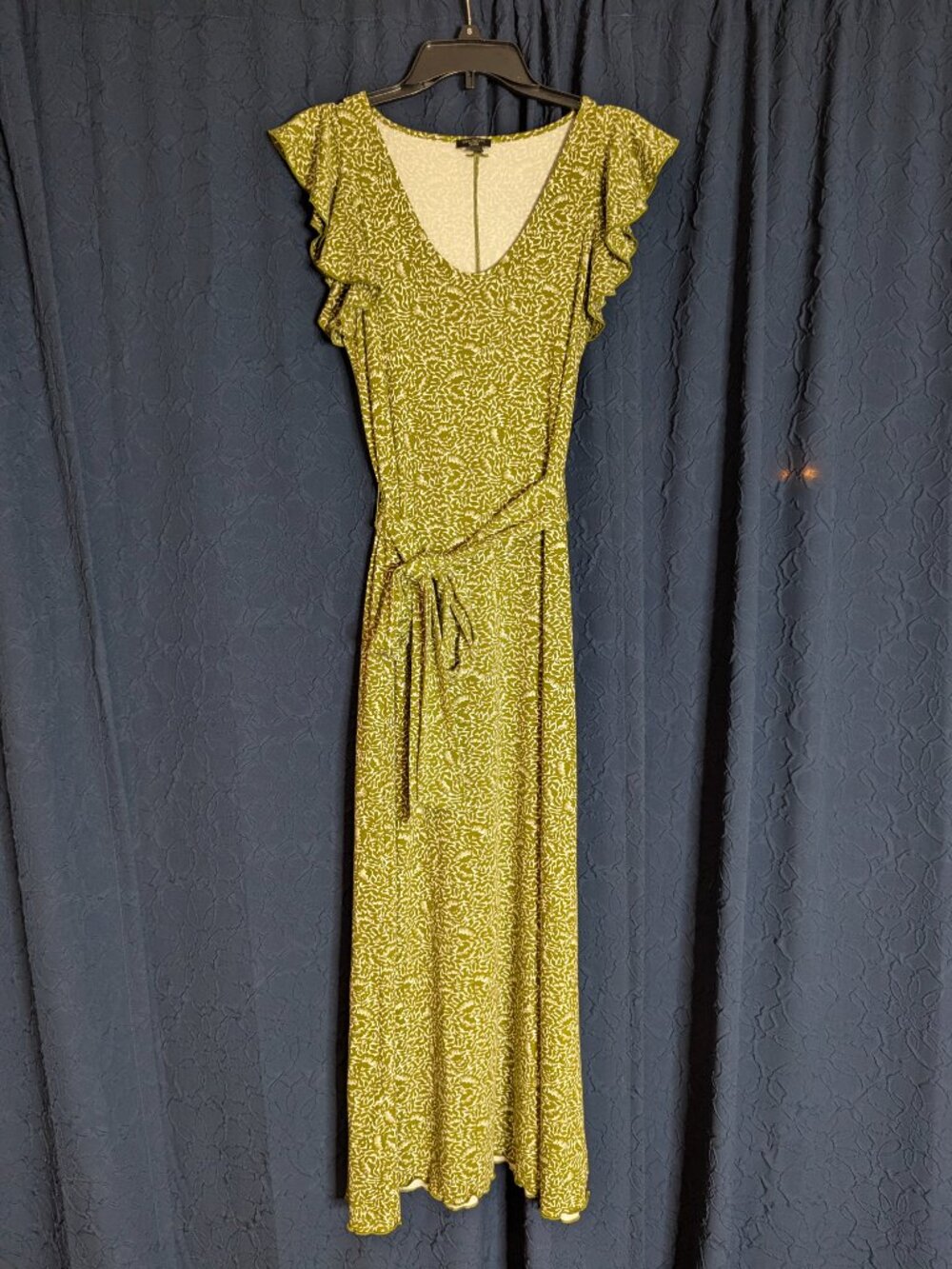 Ann Taylor Factory Floral Dress, Green/White – Size Medium Petite